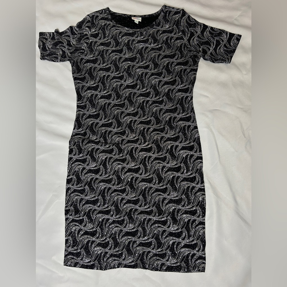 EUC LuLaRoe glitter Julia fitted dress